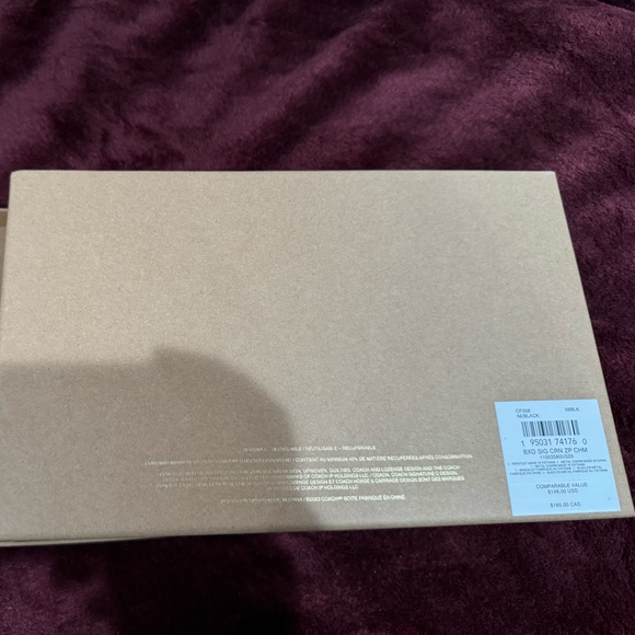 Brand new black leather coach wristlet with charms - Picture 2 of 6